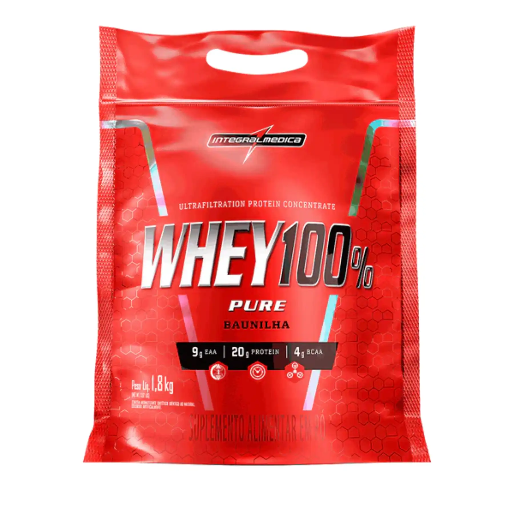 Proteína Whey 100% Pure IntegralMédica 900g imagen 1