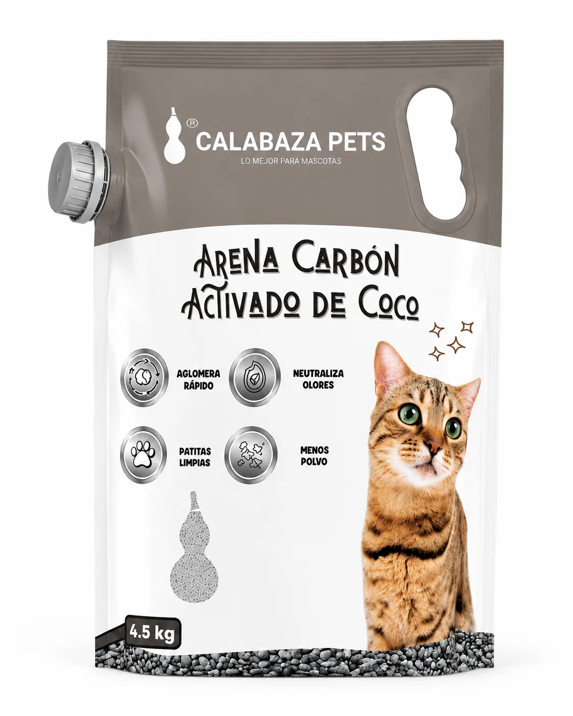 Arena calabaza cafe x 4.5 kgs