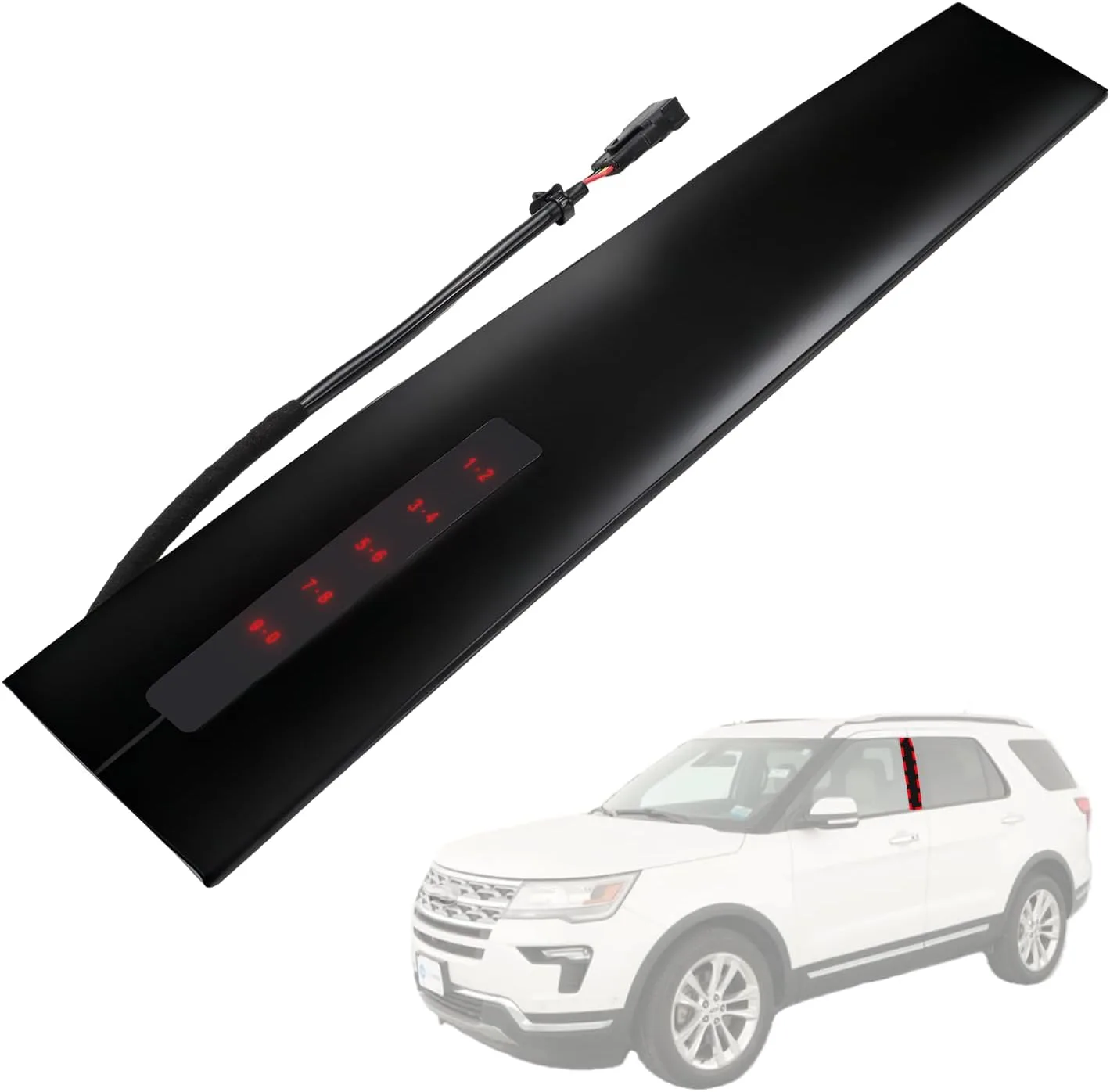 Flecto Moldura de puerta, panel de moldura de puerta, lado del conductor (izquierdo), compatible con Ford Explorer 2011-2019, imagen 5