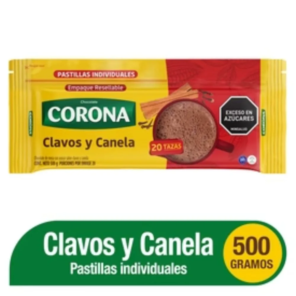 Chocolate Clavos y Canela Corona 450 gr  - Precio regular €9,95