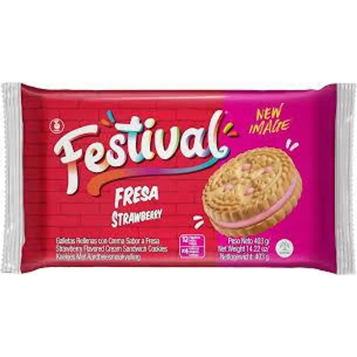 Galleta FESTIVAL Fresa Pack x 12 Unid 403 g imagen 1