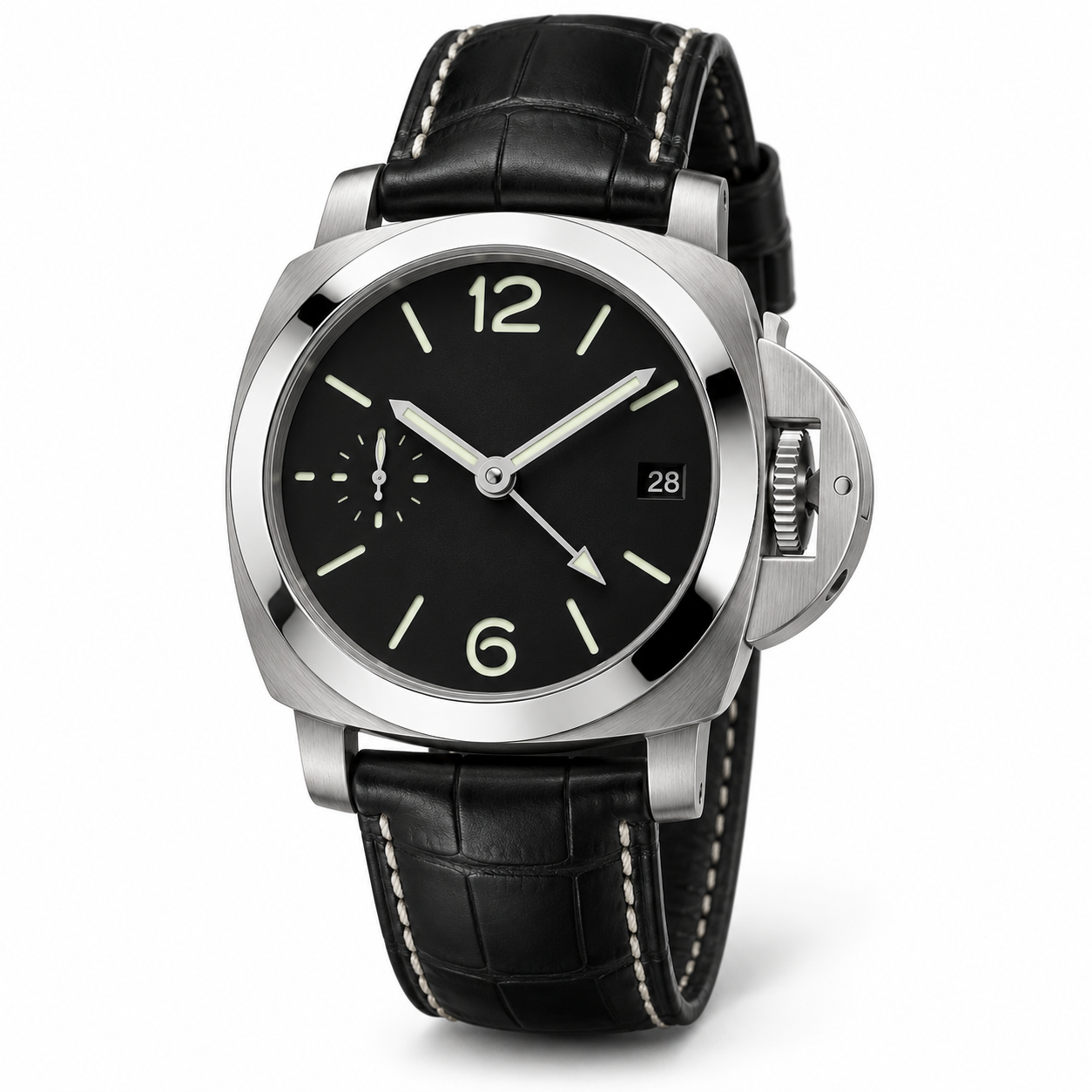 Luminor GMT - Cuero Negro / Plateado Negro imagen 1