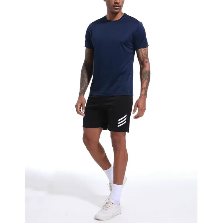 Camisetas de Entrenamiento para Hombre, Paquete de 6, Tops Atléticos Activos, Camisetas de Rendimiento Que Absorben la Humedad y de Secado Rápido, L imagen 2