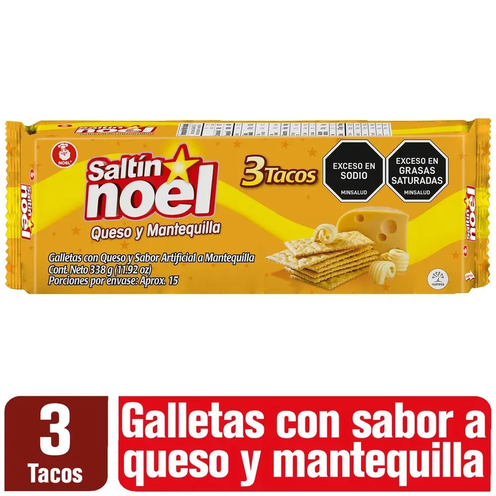 Galletas Saltin Noel de queso 3 tacos x 338gr food  -  Precio regular €9,95