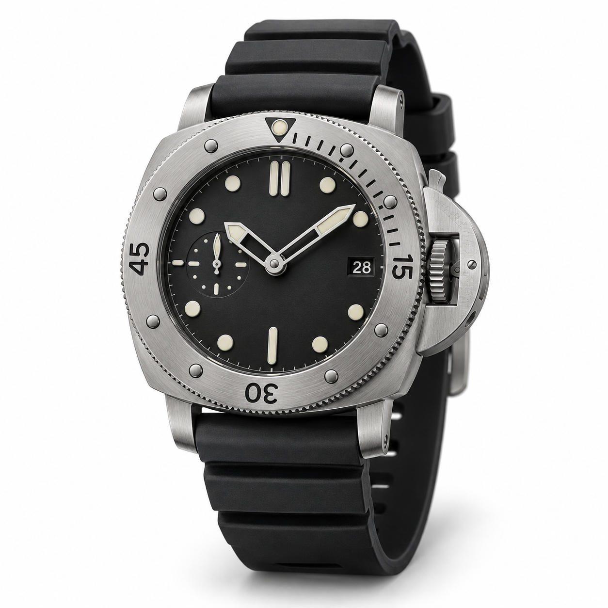 Submersible eSteel – Plateado Gris / Goma Negra imagen 1