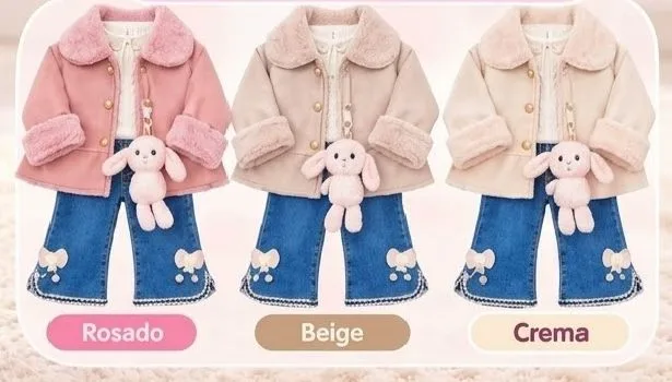🌸🐰💕 ¡Hermoso Conjunto de Tres Piezas Conejita! 😍✨ imagen 4