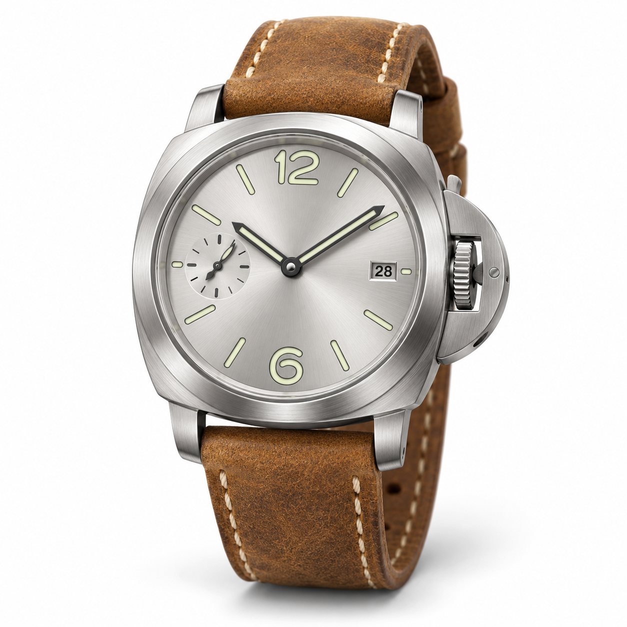 Minimalista (Ref. 150ARQ9.240) - Cuero Camel / Plateado Blanco