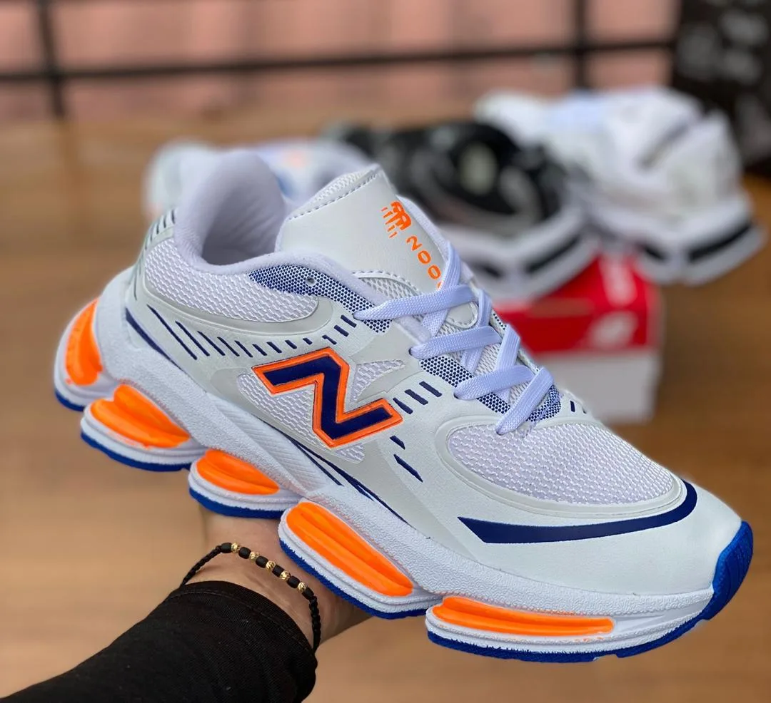 Tenis New Balance 2000 Blanco Naranja