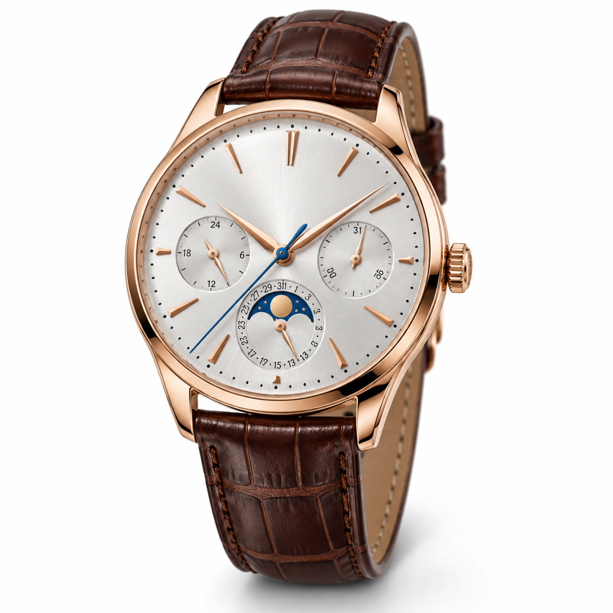 Master Ultra Thin Moon Perpetual – Oro Rosa / Blanco imagen 1