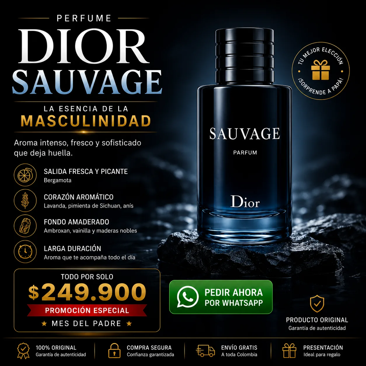 Combo Especial Mes del Padre – Reloj + Gafas + Perfume imagen 3