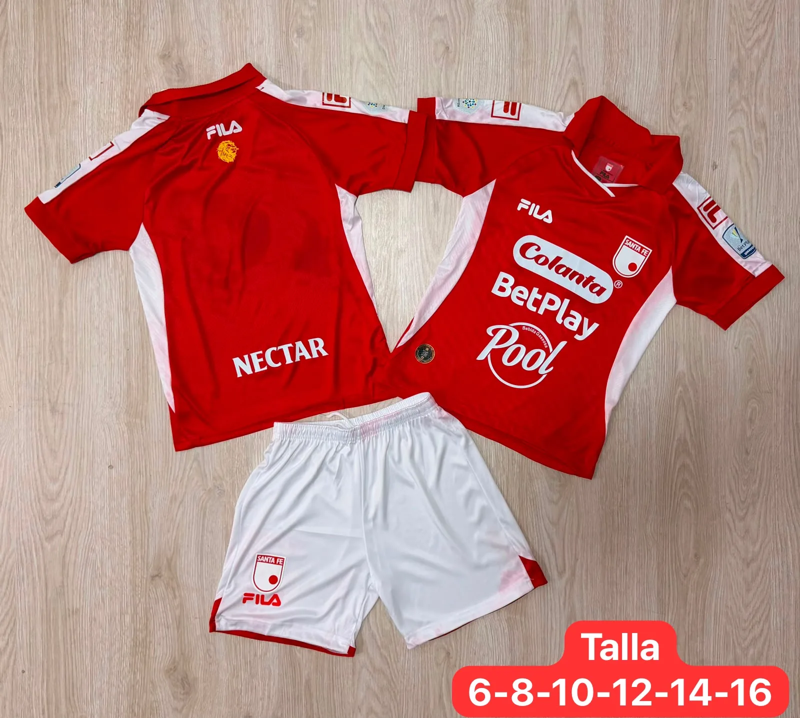 🔴⚪ ¡UNIFORME COMPLETO DE INDEPENDIENTE SANTA FE NIÑO 2026! 🦁🔥👕🩳 imagen 1