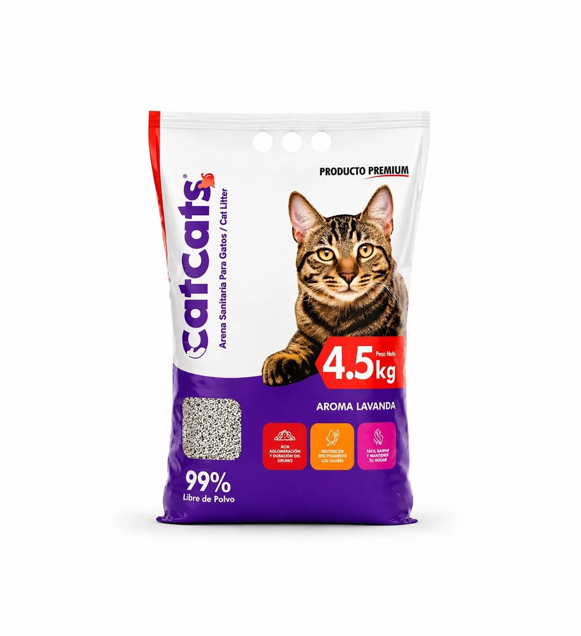 ARENA SANITARIA PARA GATOS CAT CATS X 4.5 KG