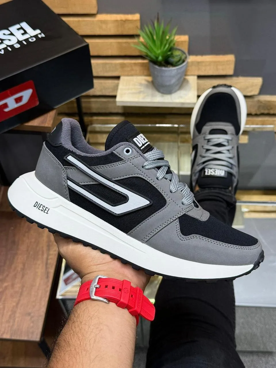 Diesel Caballero Pt Gris Negro