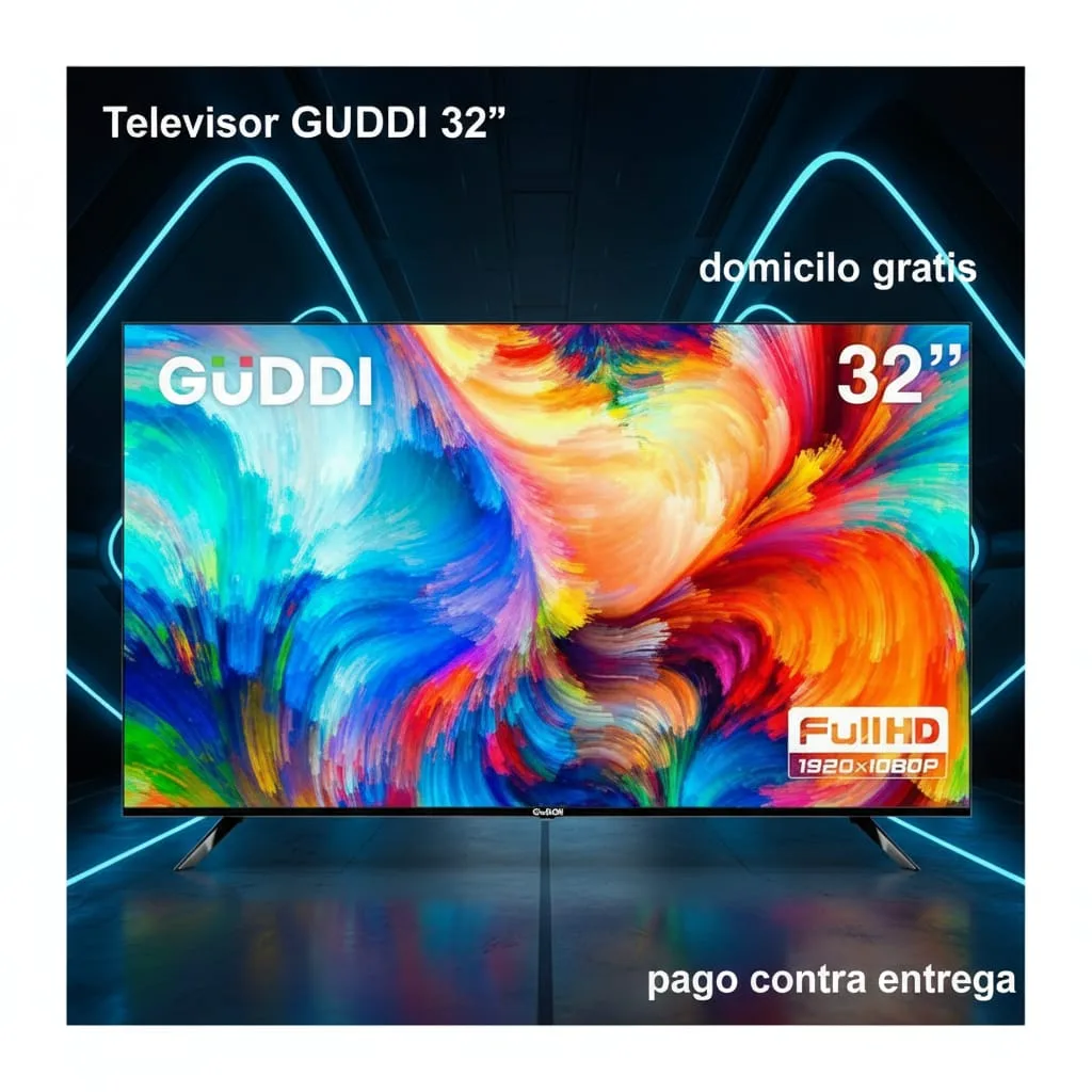 Televisor Smart TV de 32 pulgadas marca guddi imagen 2