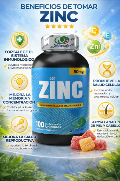 Suplemento De Zinc 50mg Masticable - Defensas Altas Y Vitalidad imagen 2