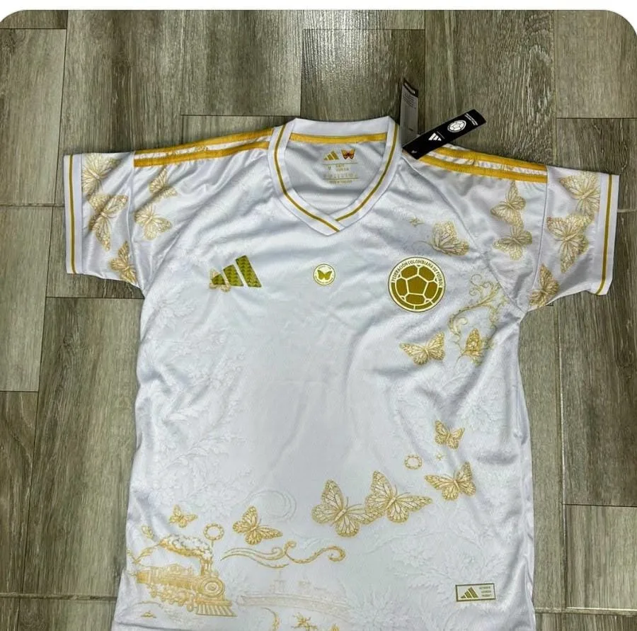 Camiseta Colombia Mariposas Blanca (DAMA) imagen 7
