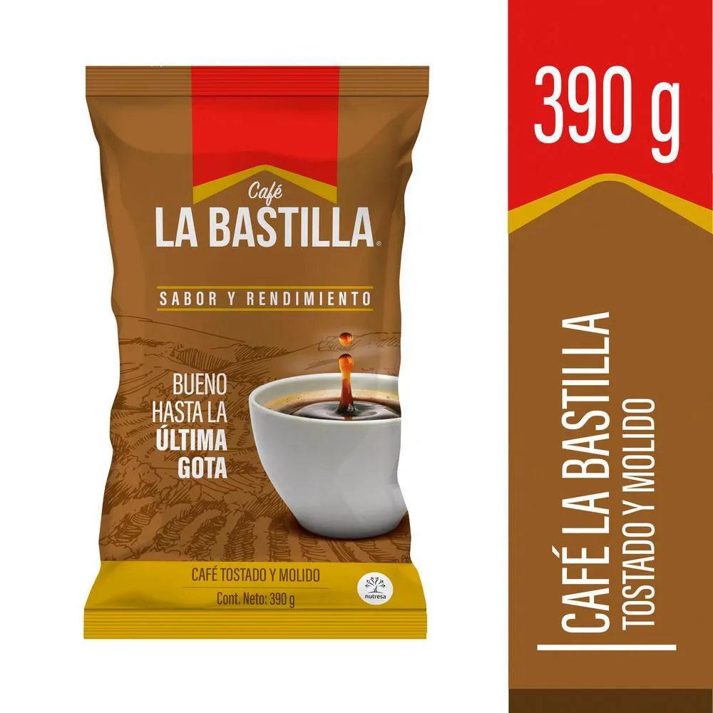 LA BASTILLA Cafe tostado y molido x 390gr Precio regular €13,95 Envío calculado a la salida