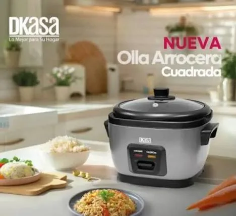 olla arrocera premium cuadrada dkasa 1.8 litros imagen 1
