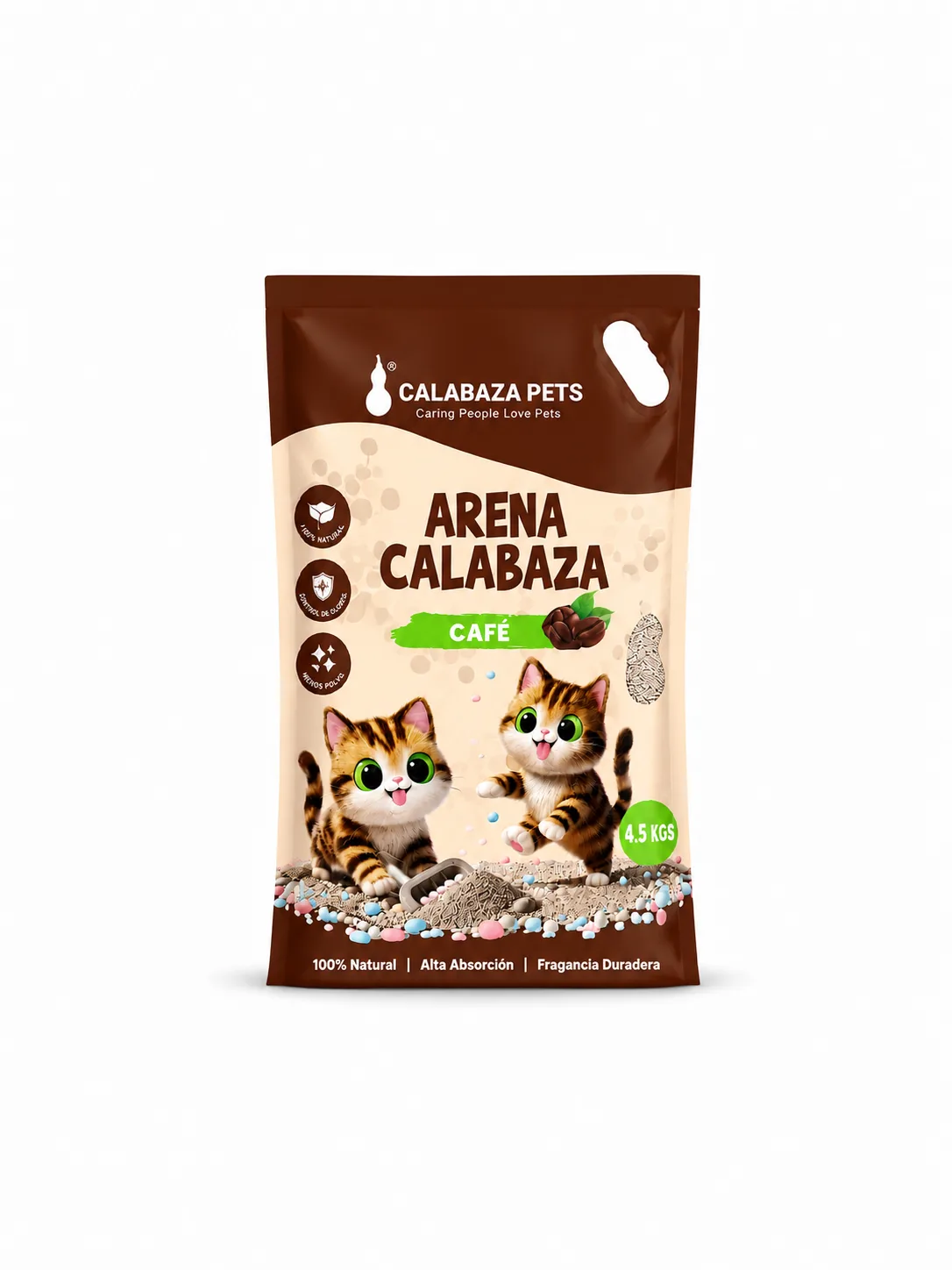 Arena calabaza cafe x 4.5 kgs