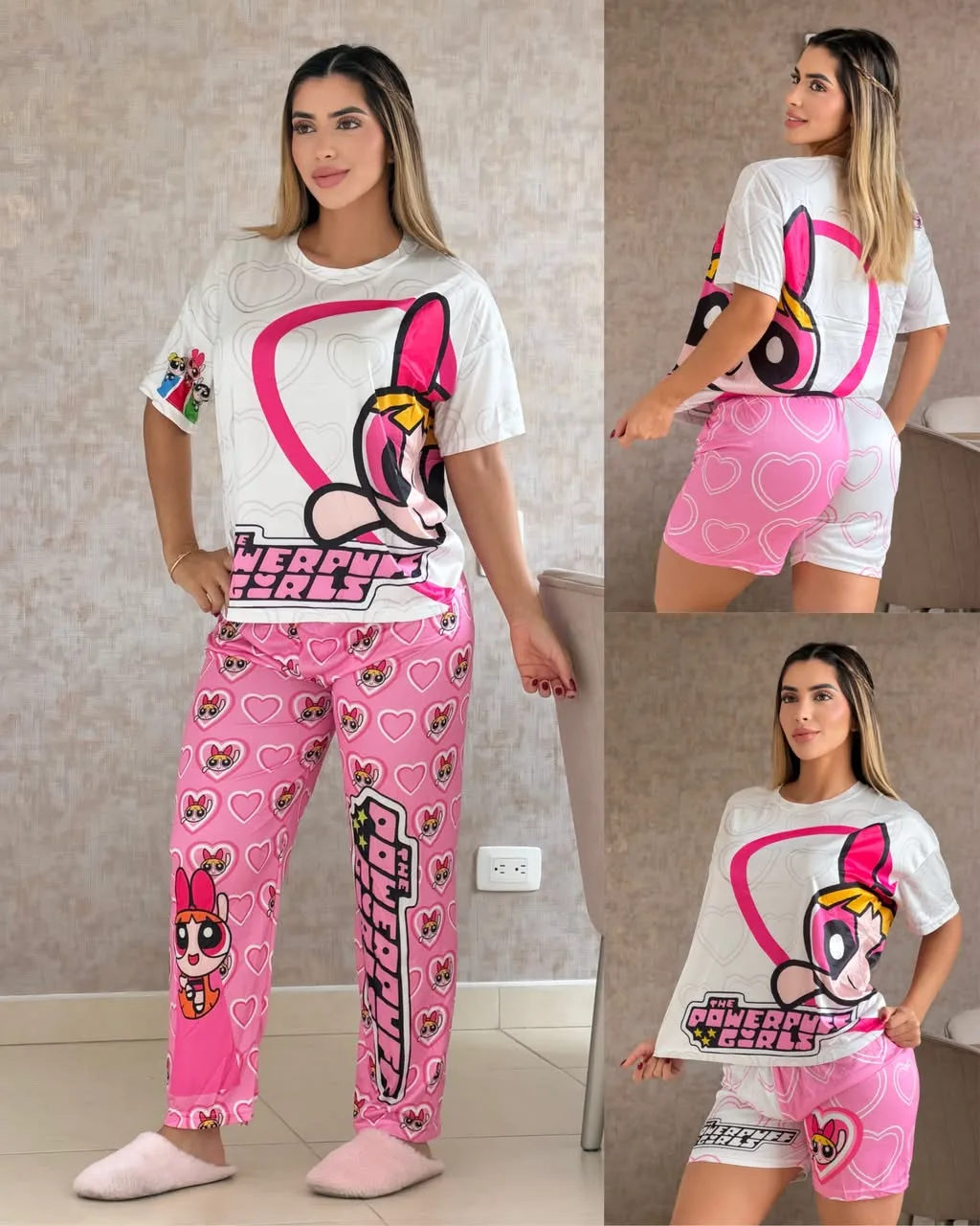 Pijama 3 piezas P0170 Pack x 3 para mujer. imagen 6