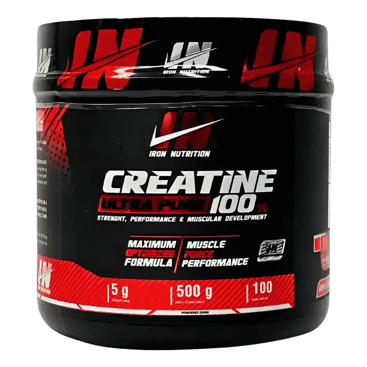CREATINA IRON NUTRITION ULTRA PURE 100 SERVICIOS / 500gr