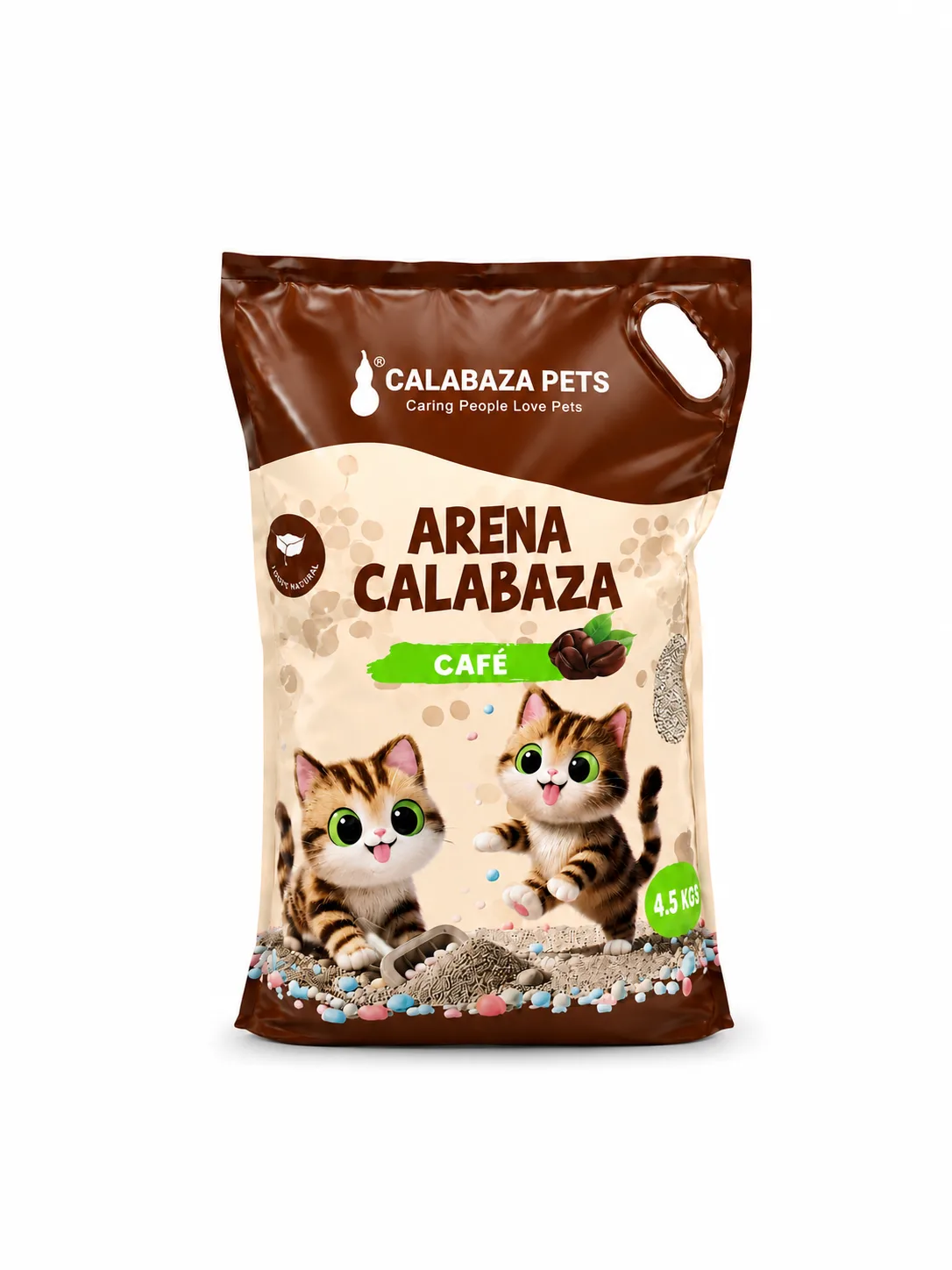 Arena calabaza cafe x 4.5 kgs