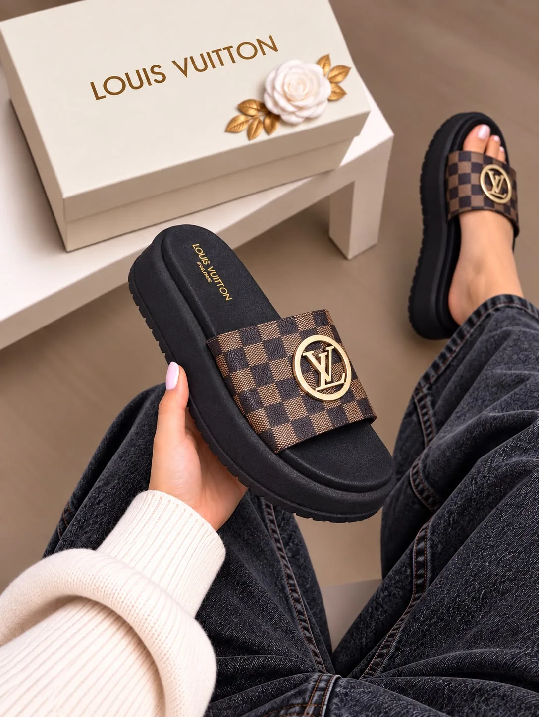 Sandalias P0192 Louis Vuitton para mujer. imagen 1