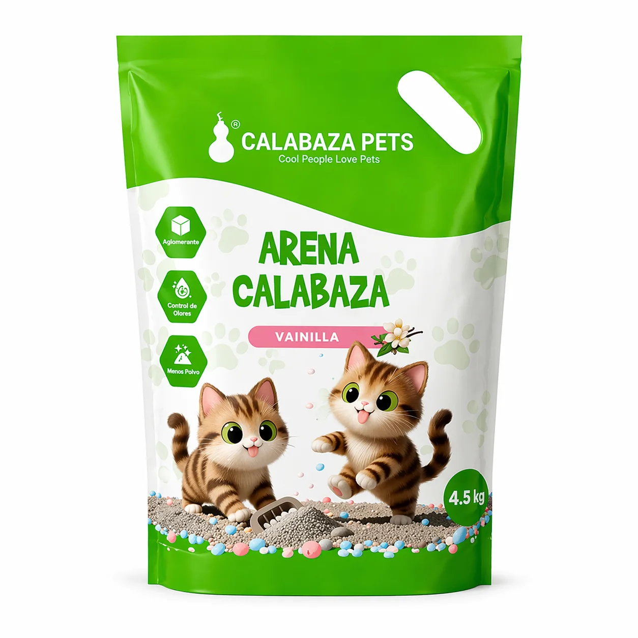 ARENA CALABAZA AROMA VAINILLA X 4.5 KG