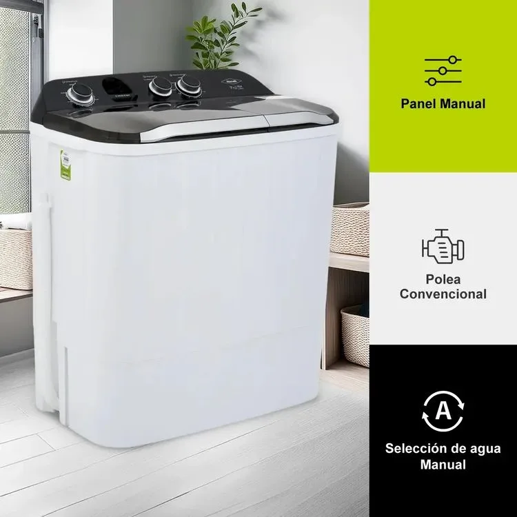 LAVADORA SEMIAUTOMÁTICA HACEB 7KG