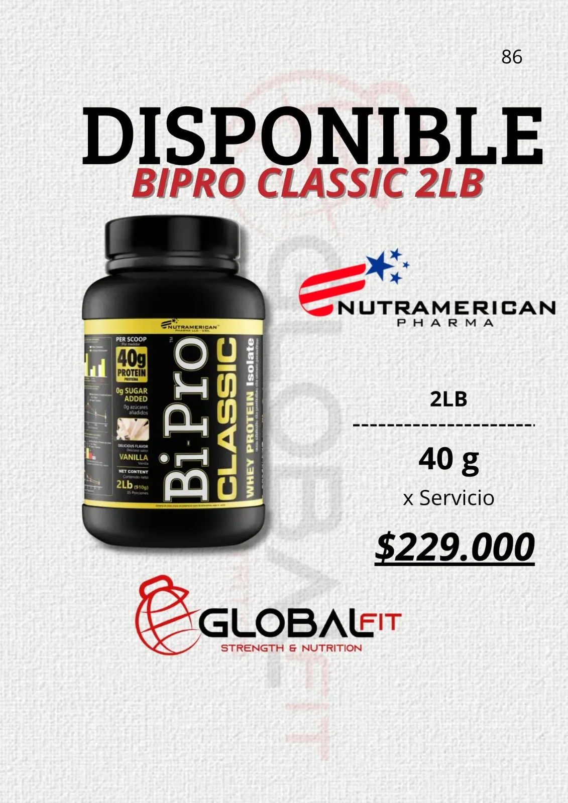 Proteína Bipro Classic 2LB – Nutramerican Pharma imagen 3