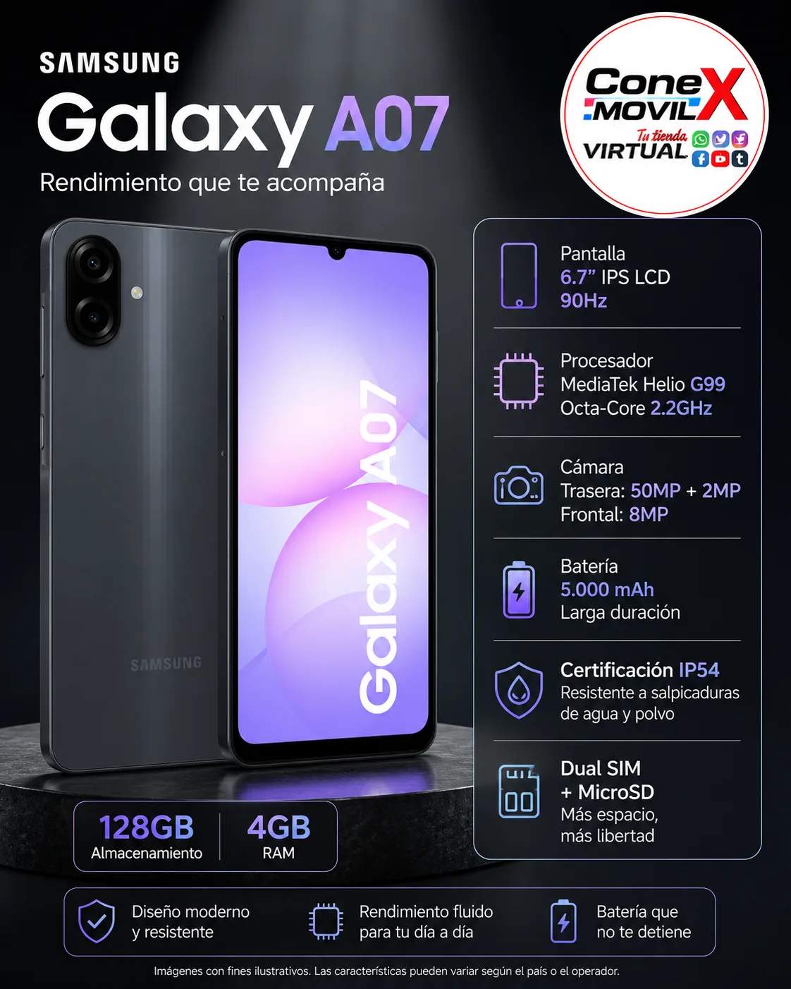 Samsung Galaxy A07 — 128GB / 4GB RAM