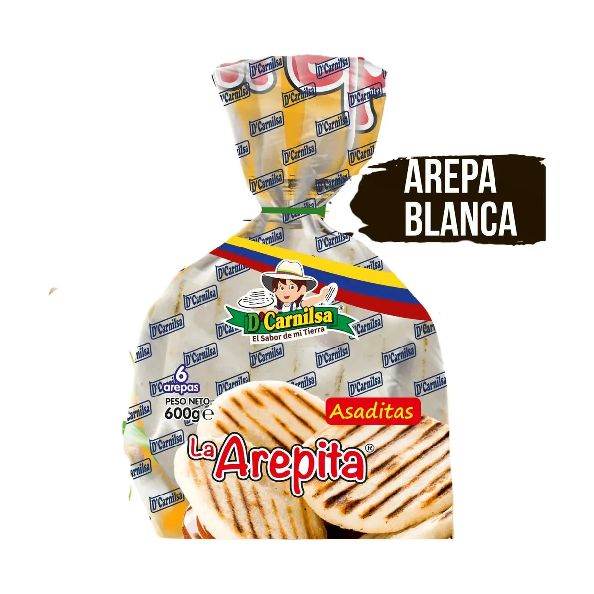 Arepa blanca D´CARNILSA 800 g x 6und imagen 1