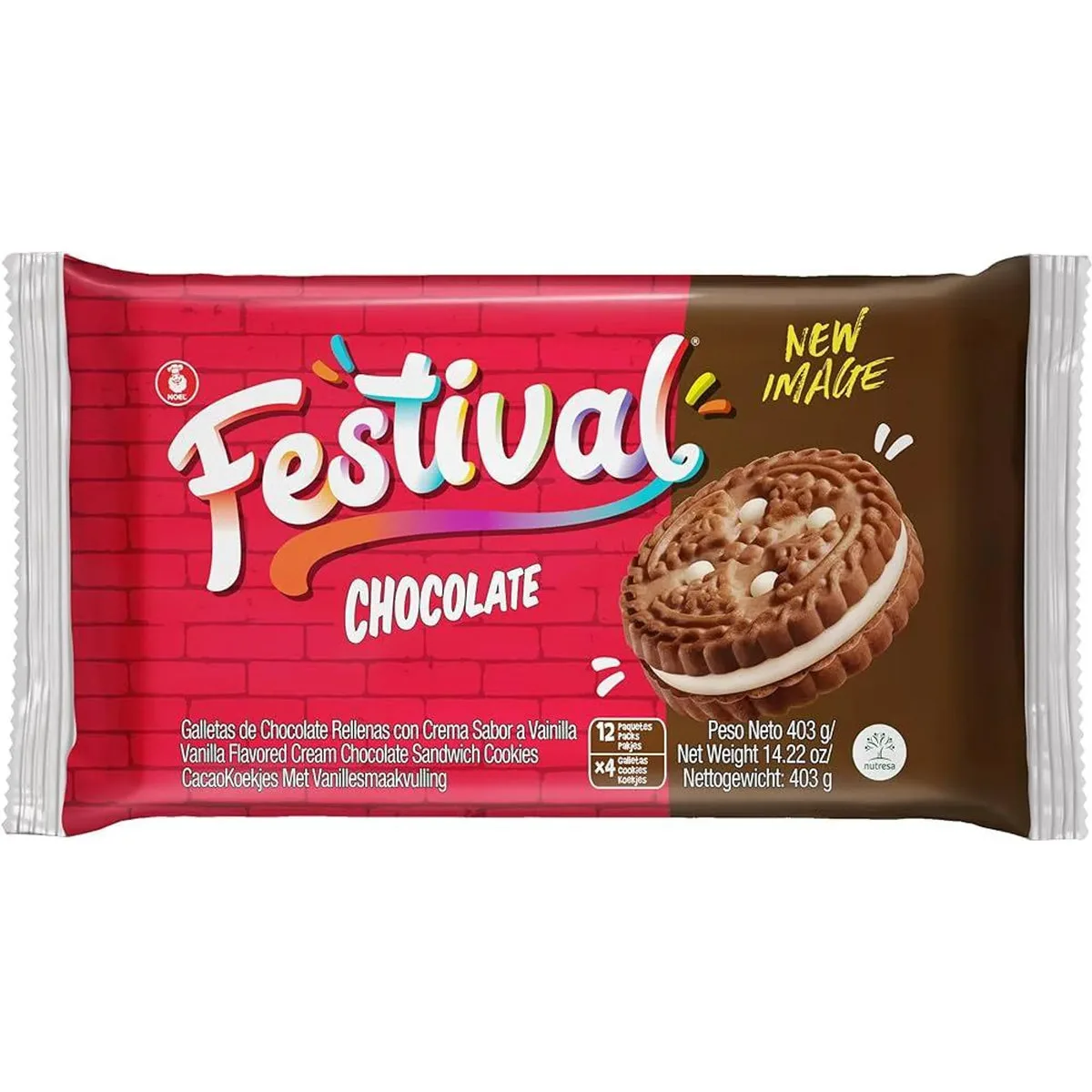 Galleta FESTIVAL Chocolate Pack x 12 Unid 403 g imagen 1