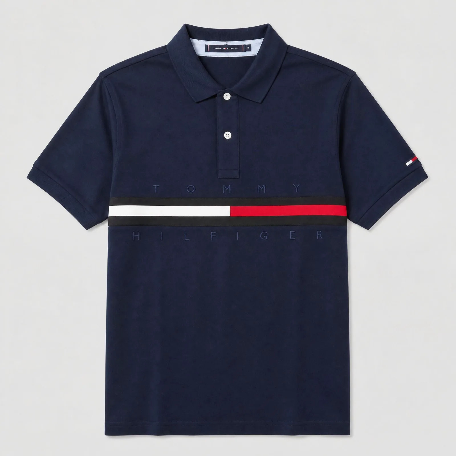 Camiseta P0046 Tommy Hilfiger tipo polo para hombre.