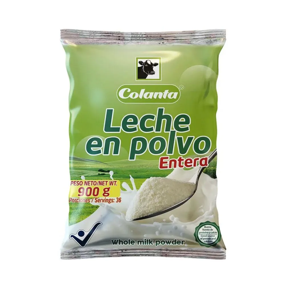 Leche Colanta en polvo (1 pack) Leche colanta en polvo entera en bolsa 900gr  - Precio regular €24,95 imagen 1