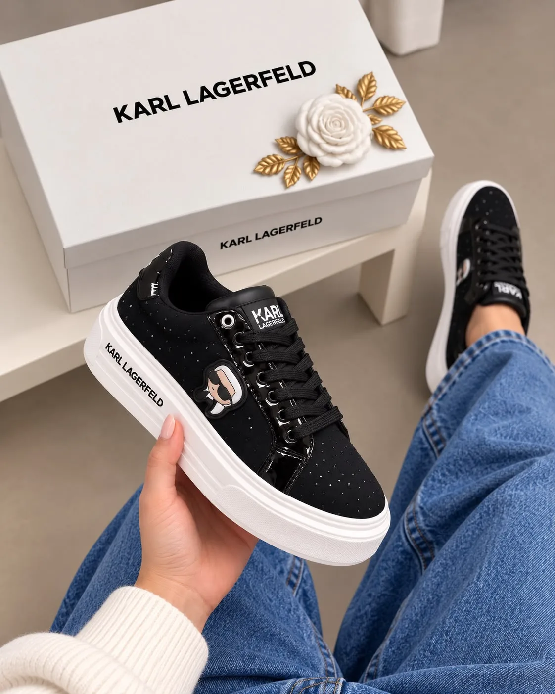 Tenis P0072 KARL Lagerfeld para mujer. imagen 2