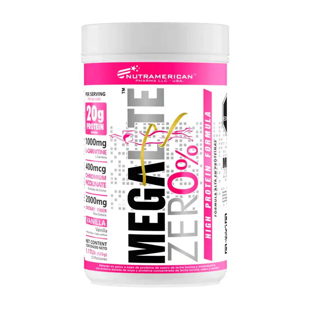 Proteína Mega Lite Zero 1lb – Nutramerican Pharma imagen 1