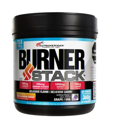 Burner Stack Nutramerican Pote 60 Servicios – Sabor Uva imagen 1