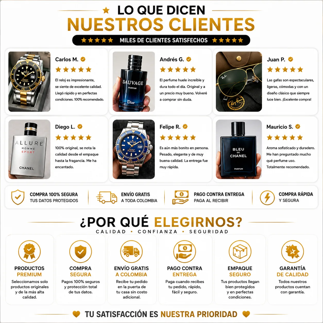 Combo Especial Mes del Padre – Reloj + Gafas + Perfume imagen 5