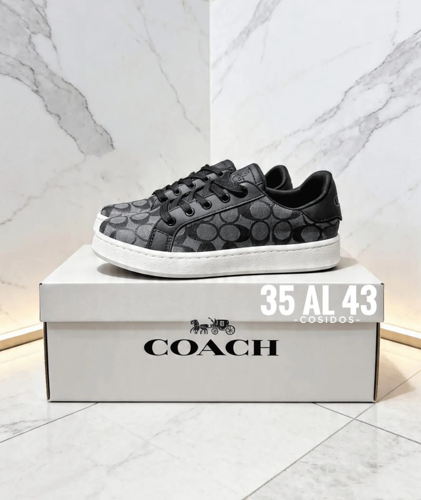 Bellos Tenis Coach Negro imagen 1