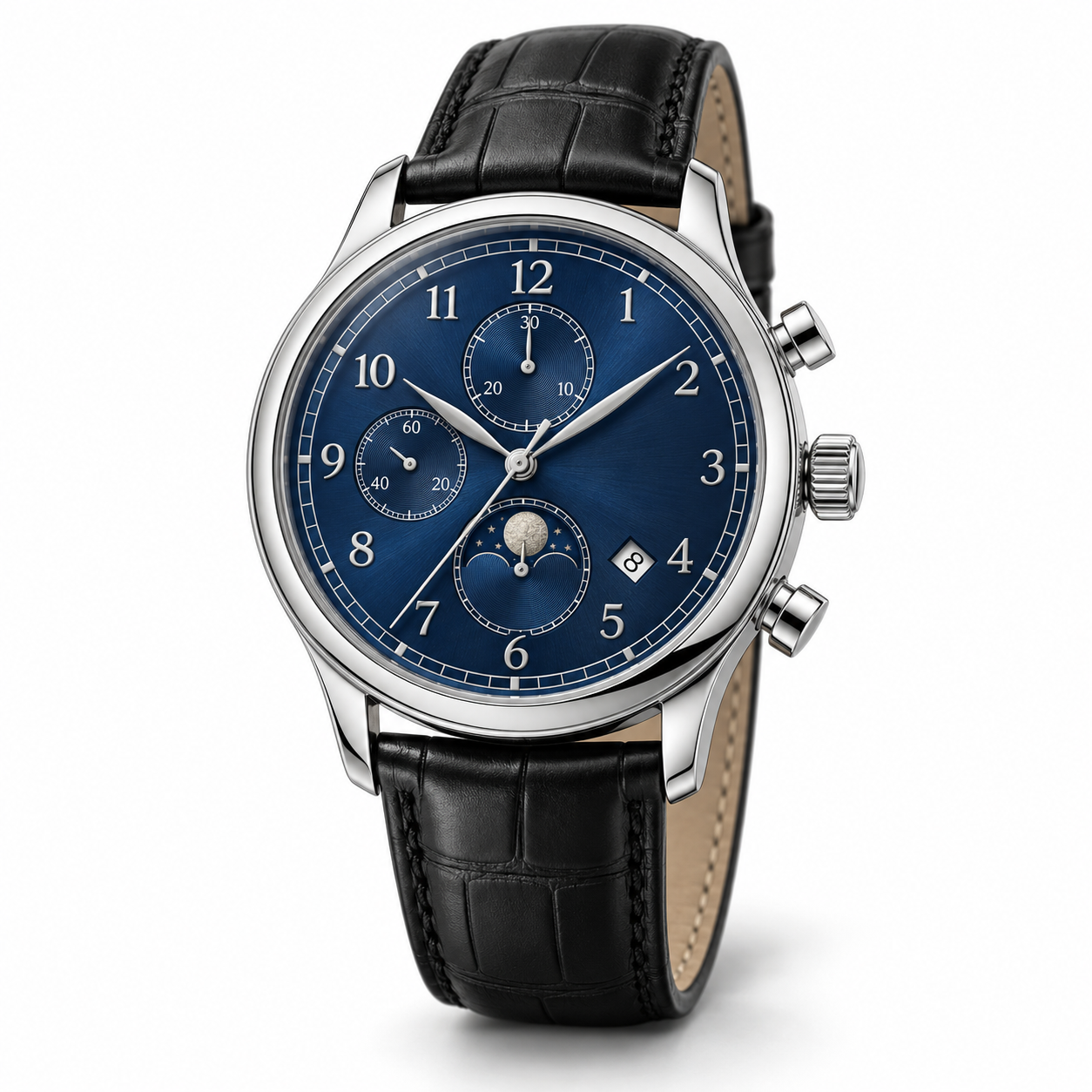 Portugieser Chronograph Classic Fase Lunar – Plateado / Azul imagen 1