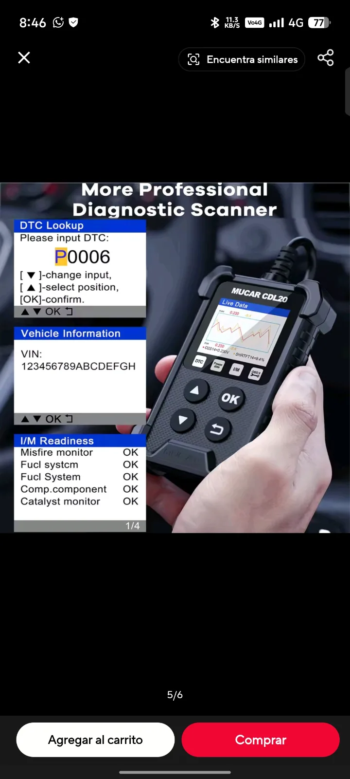 scaner para vehiculos obd imagen 4