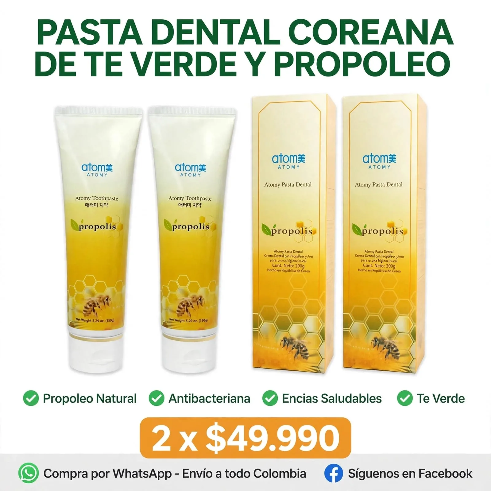 PASTA DENTAL COREANA 100 % Natural imagen 4