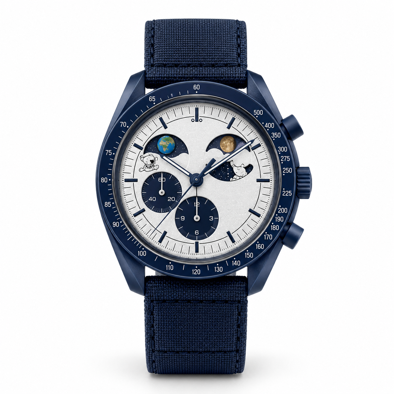 Swatch x Omega Bioceramic Moonswatch Mission To Earthphase Snoopy Gold imagen 1