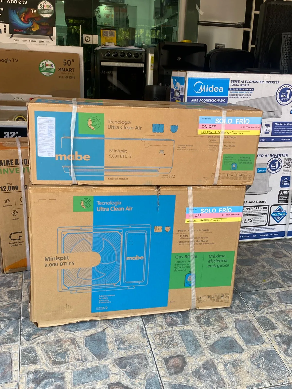 Mini split mabe de 12000 btu 110 voltios