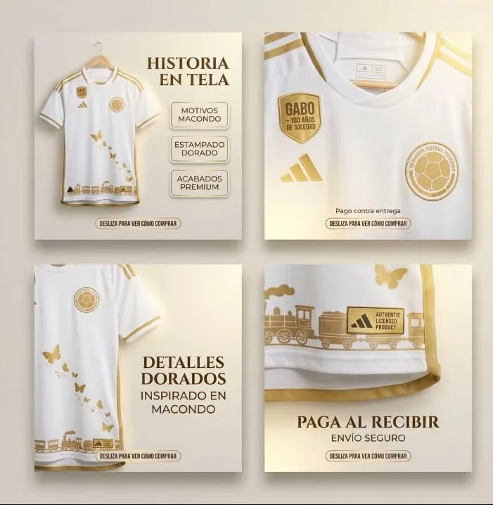 Camiseta Colombia Mariposas Blanca (DAMA) imagen 3