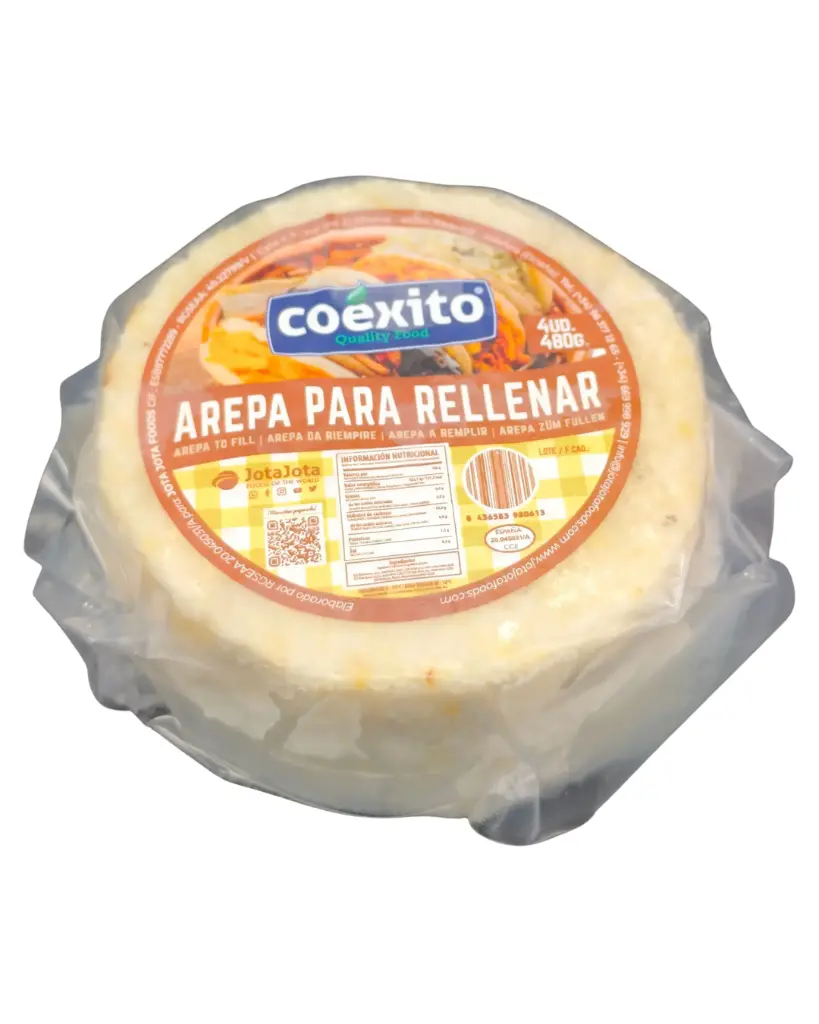 Arepa de Maiz Blanco Para Rellenar Coexito 480 gr 4 un imagen 1
