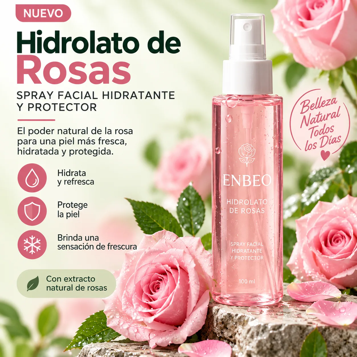 TONICO HIDRATANTE Y REFRESCANTE DE ROSAS imagen 2