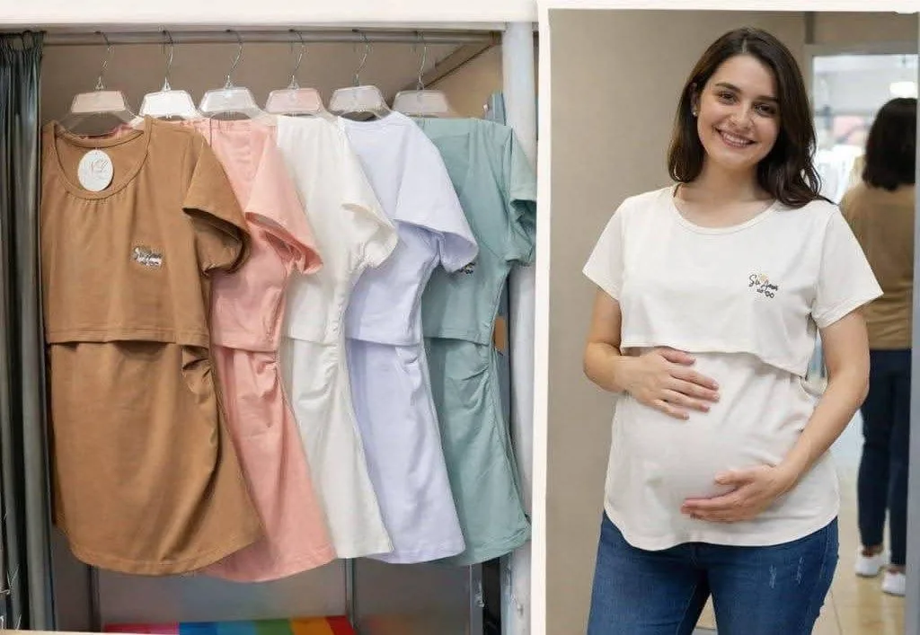 CAMISETA DE LACTANCIA 💙🩷🤱 imagen 1