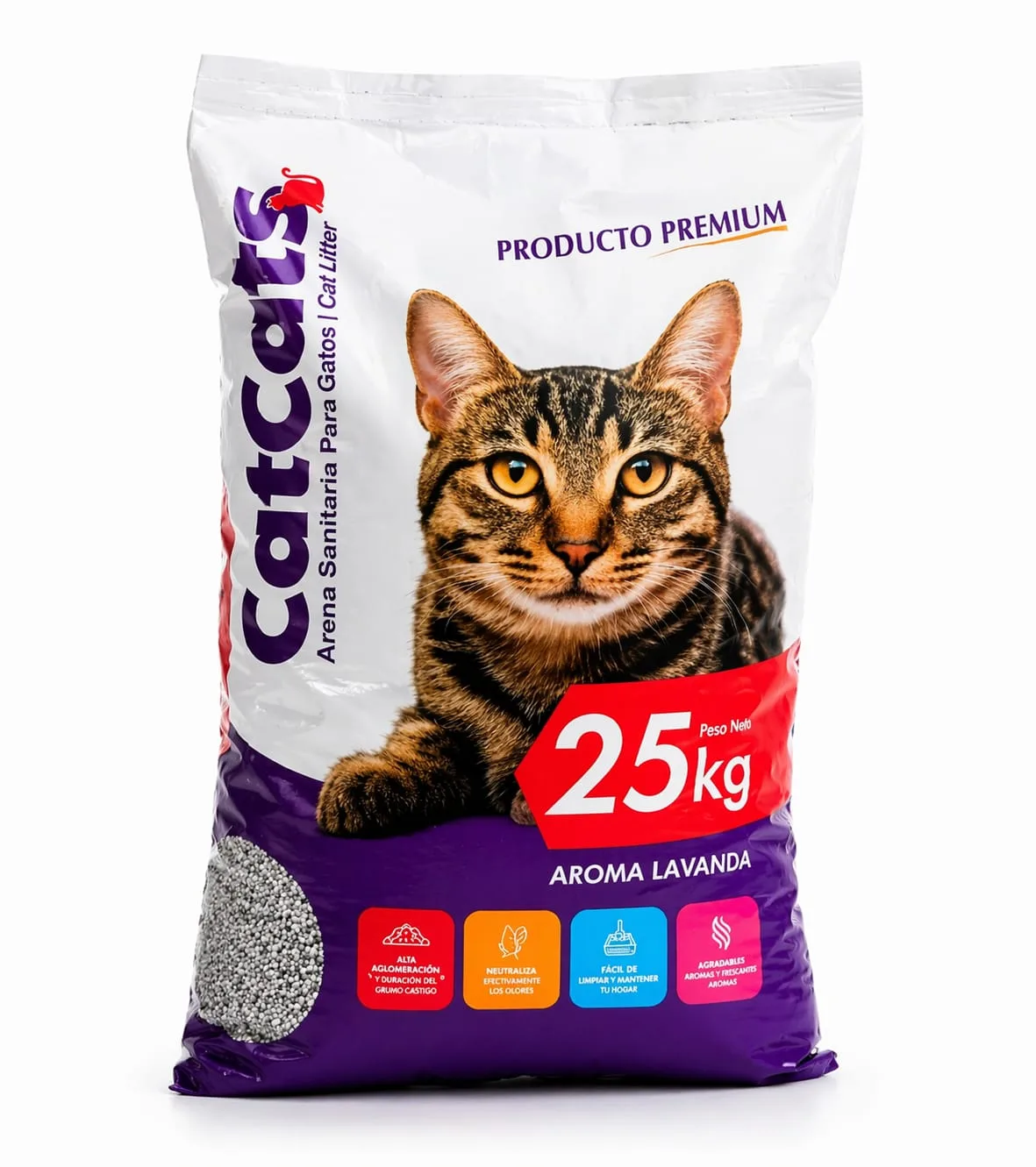 ARWNA SANITARIA CAT CATS AROMA LAVANDA BULTO X 25 KGS